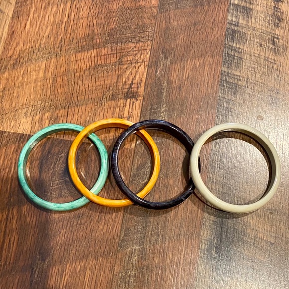 "Marbleized" Stacking Bracelets - Set of 4!!! - Picture 3 of 7